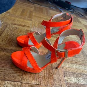 Jimmy Choo Neon orange pump